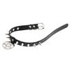 Spiked Choker Necklace PU Leather Goth Choker Collar with Pentagrams Pendant Punk Rock Collar Adjustable for Women Men