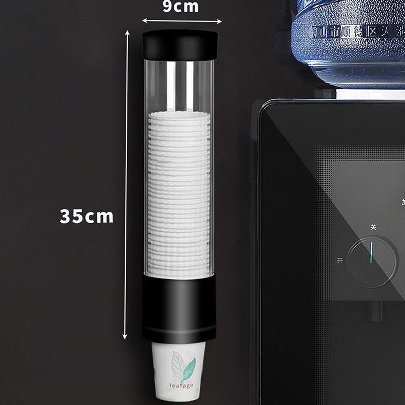 

Paper Cup Holder Automatic Cup Taker For Home Office Dust-Proof Punch-Free Water Cup Holder Storage Rack Tableside Disposable
