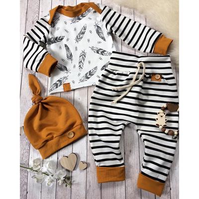 Newborn Infant Baby Girl Boy Warm Casual T Shirt Tops+Pants Outfits Clothes Set