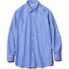 UNIQLO Jil Sander Collaboration Striped Button-Up Long Sleeve Shirt Men shirts Blue 478673-63