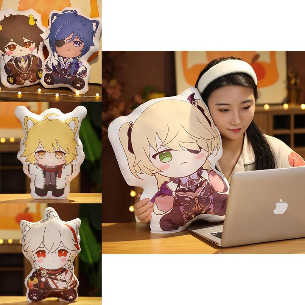 Soft Genshin Impact Plush Pillow Toys Characters Cushion Hugging Pillow For Game Fans