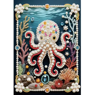 Animal Special Shaped DIY Partial Drill Pearl Gem Diamond Art Painting Kit Gift Art Craft Pearl Diamond Painting 11.81x15.75in