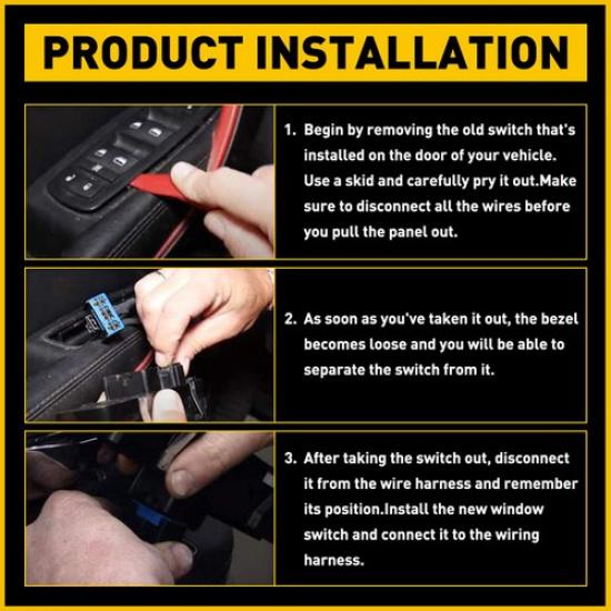 68110866AA Master Switch Fit Power Window 2012-2015 Chrysler Ram 2500 Dodge 1500