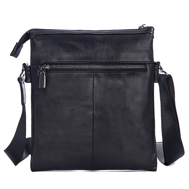Men's Genuine Leather Casual Messenger Bag for 9.7 Inch iPad - First Layer Cowhide