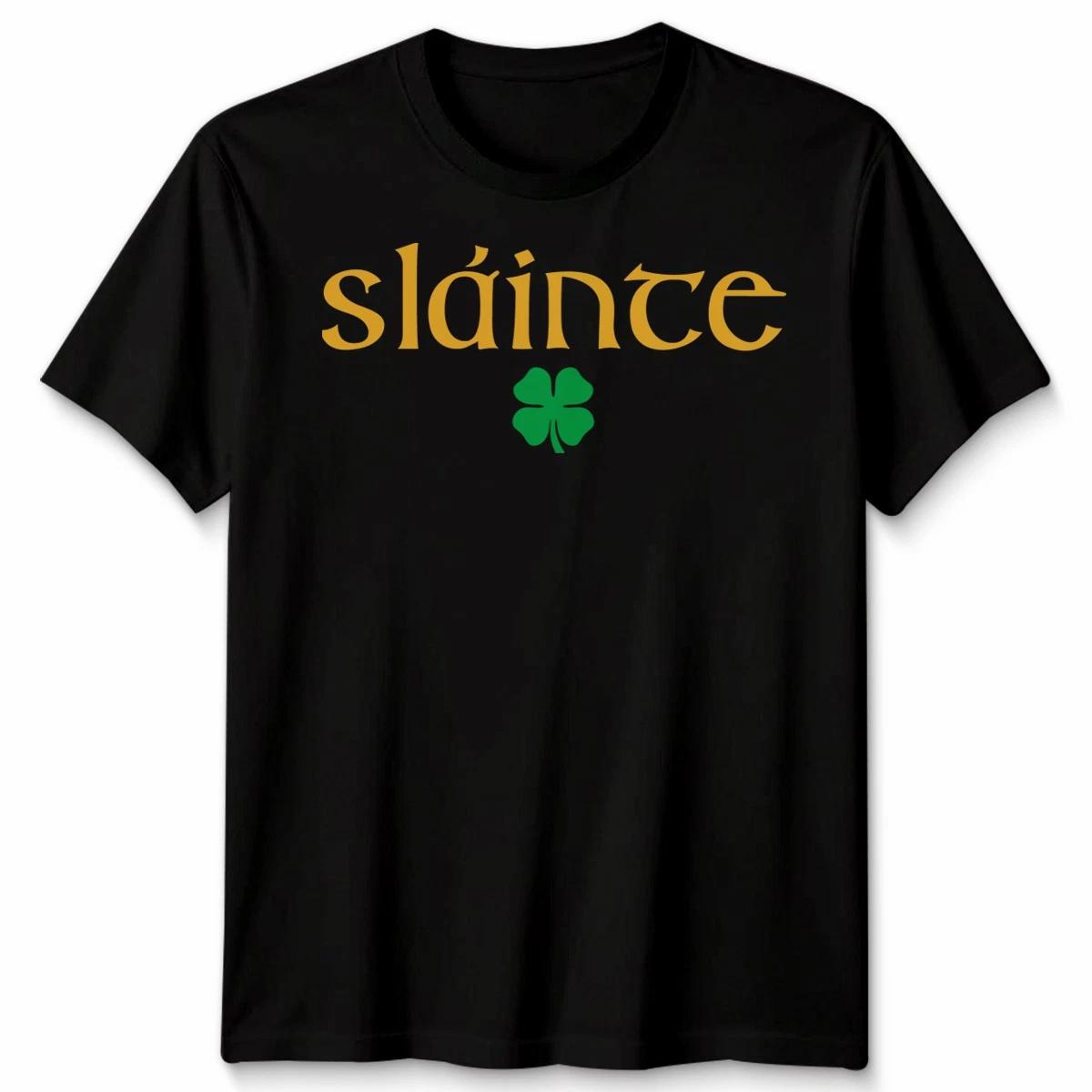 St Patricks Day Slainte Irish Shamrock Ireland Green Lucky Unisex Tshirt S