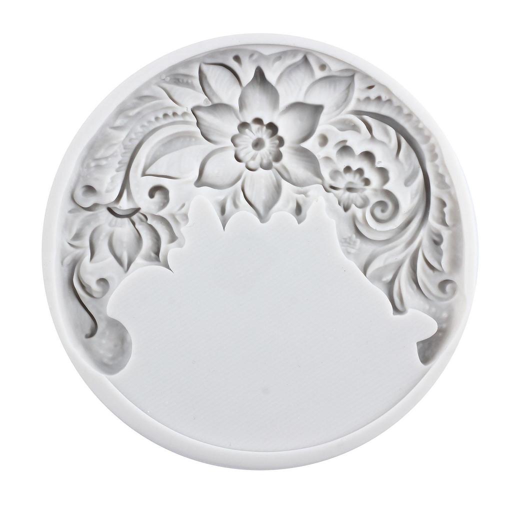 Barokní fotorámeček Silikonová forma Rámečky na obrázky Fondánové formy Nástroje na zdobení dortů Topper na cupcake Cukroví Pryskyřice Jíl Čokoláda Gumpaste forma