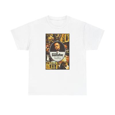 Vintage The Godfather Movie Poster Reprint  Unisex Heavy Cotton T-shirt Tee