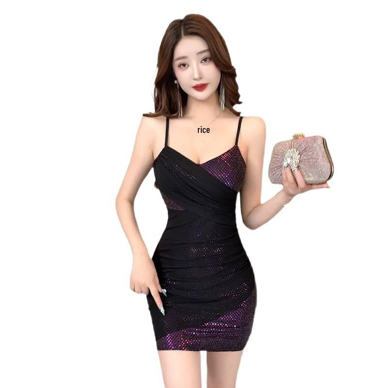 Elegant Spaghetti Strap Bodycon Mini Skirt with Mesh Patchwork