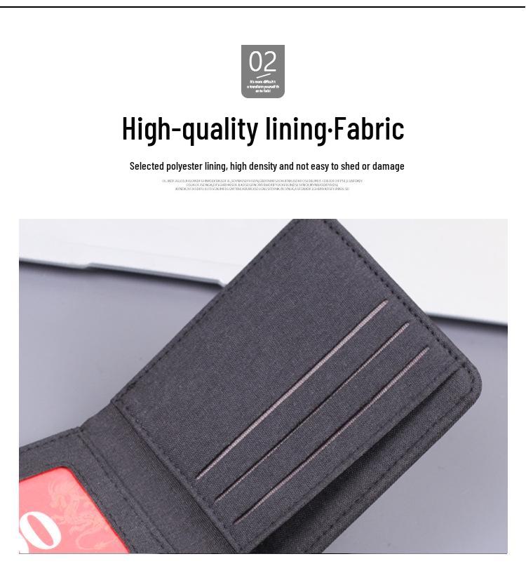 Men's Leather Canvas Zipper Wallet & Card Holder