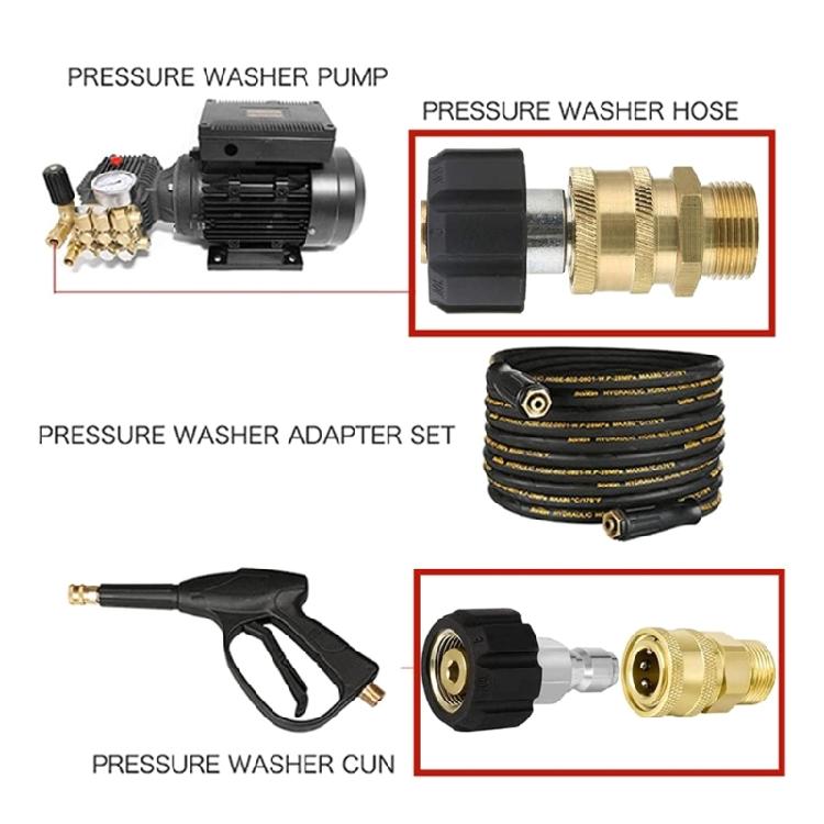 Quick Connector Pressure Washer Adapter 3/8'' Release Set Nozzle Fitting Supplie