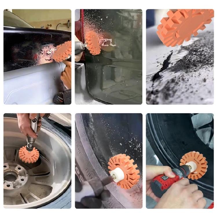Professional 4Inch Decal Adhesive Removal Eraser Wheel Efficient Polishing Function For Metal Plastic Glass Surfaces