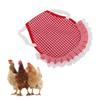 Hen Double Apron Reusable Hen Apron Poultry Protector with Elastic Straps for Small Medium and Large HenRed Grid