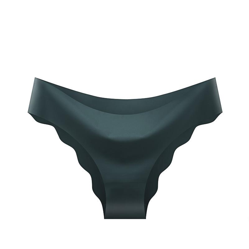 Traceless One-Piece Ice Silk Women'S Bikini Panties Wavy Edge Breathable Girls Large Size Briefs