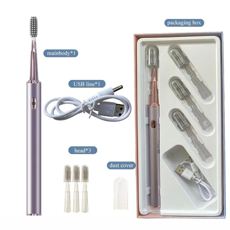 

Электрическая зубная щетка с мягкими волосами, умственная тонкая щетка, специально для женщин, чистая мудрость, водонепроницаемый очиститель зубов для взрослых, подарки, новый розовый