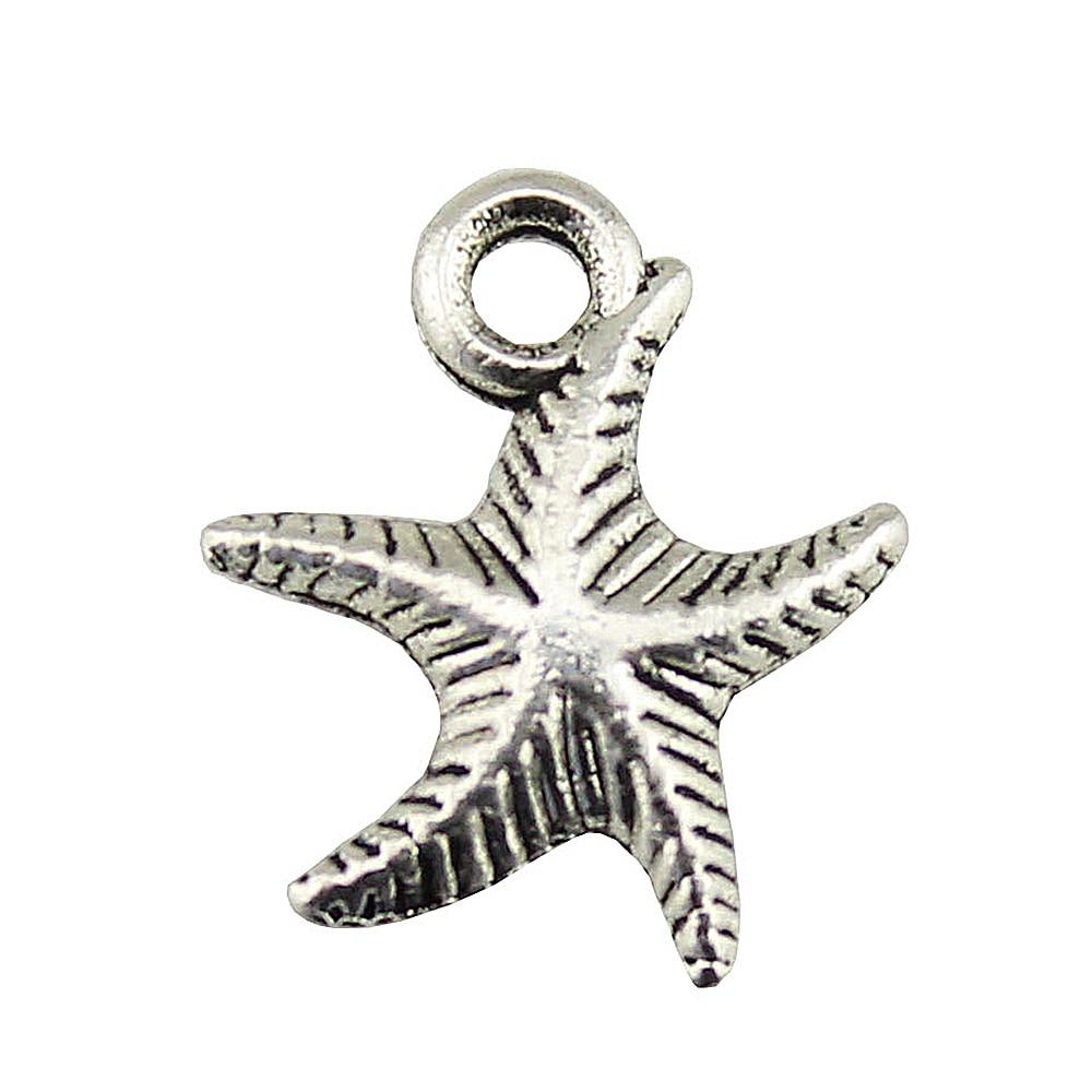 

20pcs Starfish Charms Charms Antique Silver Color Zinc Alloy 16X14mm