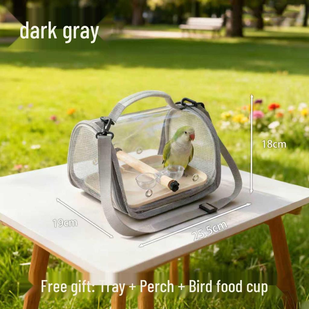 Opvouwbare Crossbody Vogelrugzak voor Papegaaien - Transparante Reiskooi voor Valkparkieten en Kleine Huisdieren