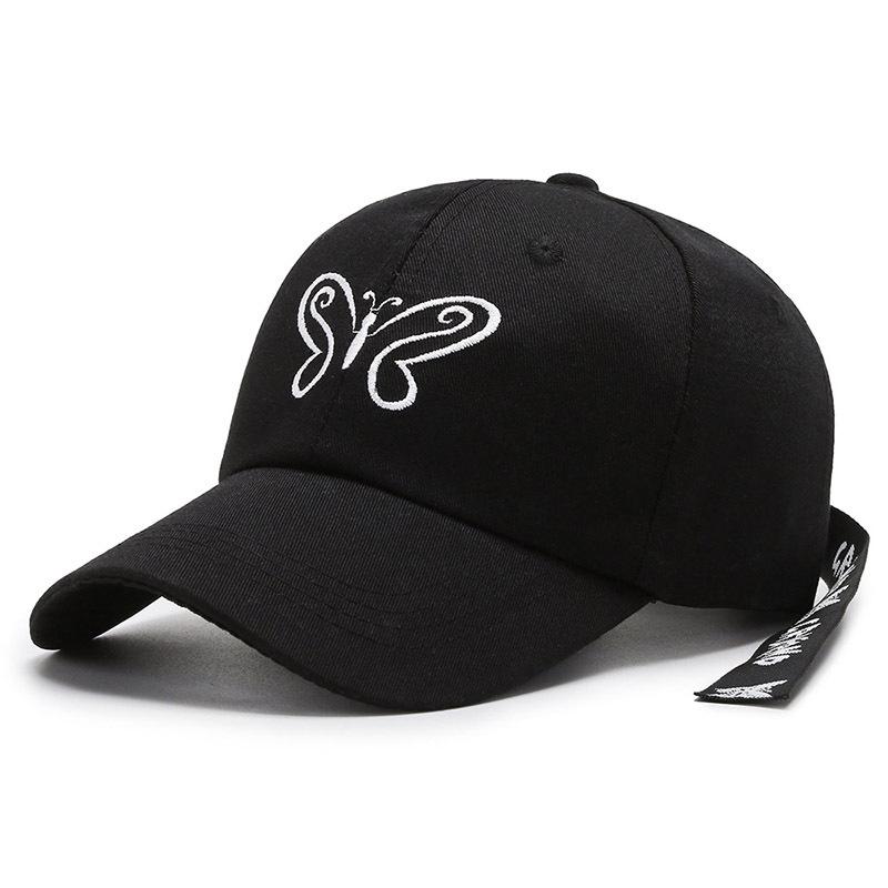Hat Spring and Autumn New Embroidery Ribbon Baseball Cap Personalized Peaked Hat Outdoor Sun Hat Travel Hat Couple Hat