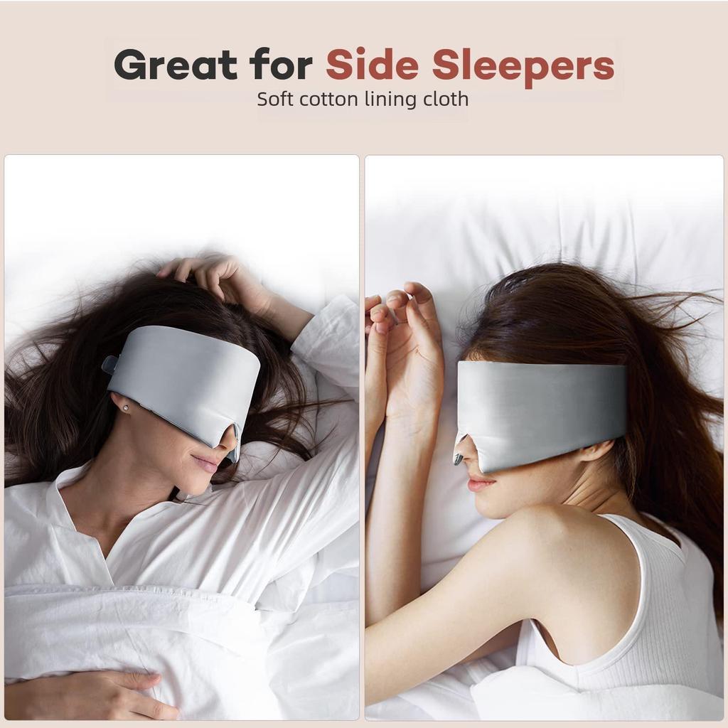 Silk Blackout Full-Cover Sleep Mask - Cooling & Soft for Travel