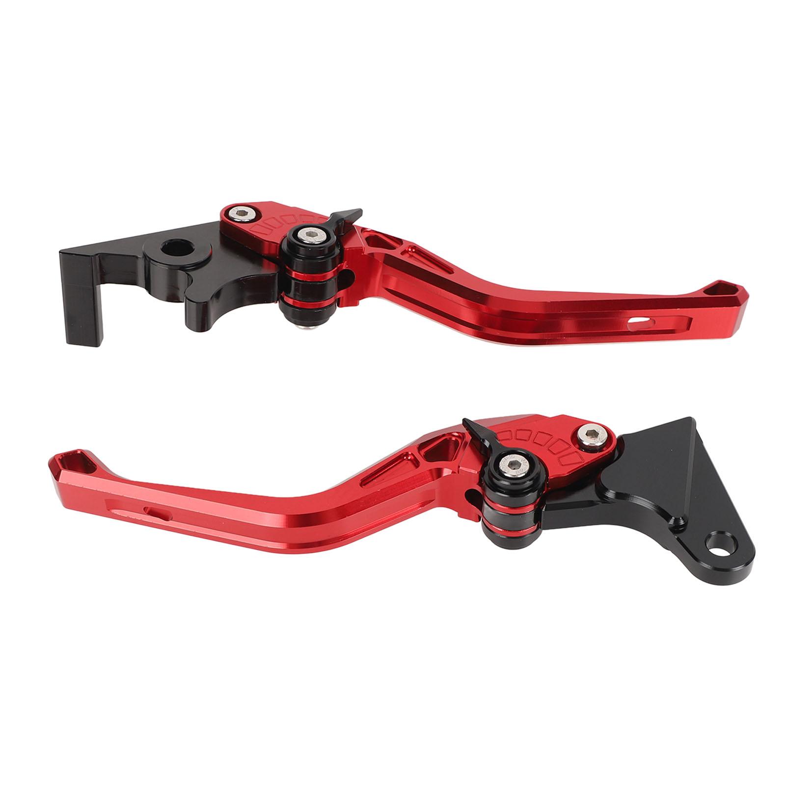 Pair of Motorcycle Brake Clutch Levers CNC Aluminum Alloy Adjustable Angle Ergonomic Brake Handlebar for CB350 Hness