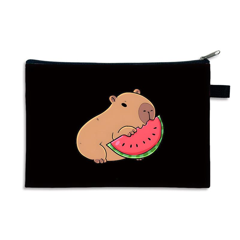 Printed Fashion Primary School Students Pencil Bag Creative Cartoon Pattern Zipper Stationery Pencil Bag Change Bag