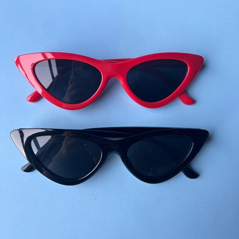 3pcs Trendy Cat Eye Fashion Glasses for Boys & Girls - Stylish Triangle Design Decorative Ordinary Glasses Perfect