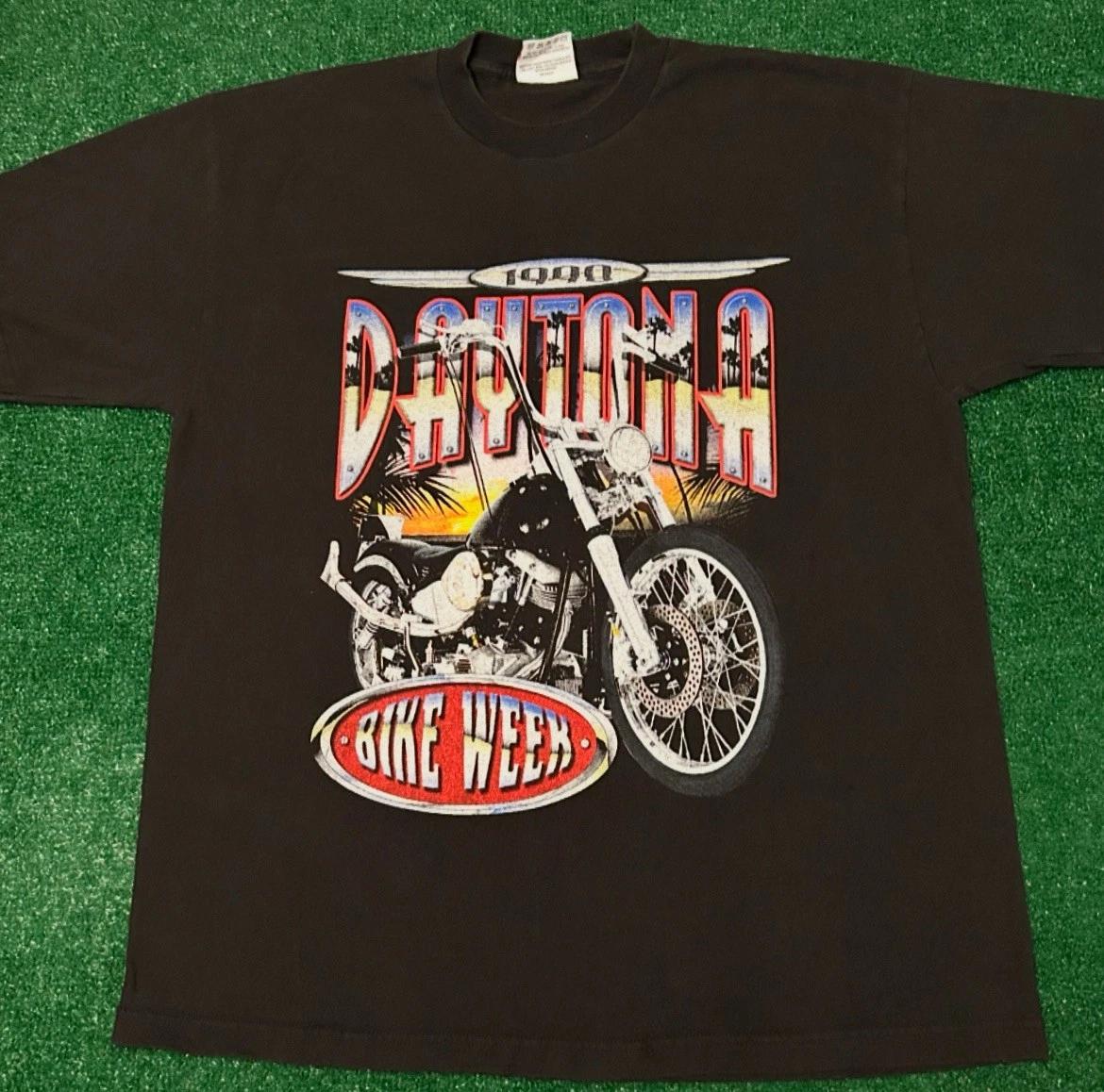 Vintage 90s Daytona Bike Week Chopper Biker 1998 99 VTG Shirt Mens Size XL M