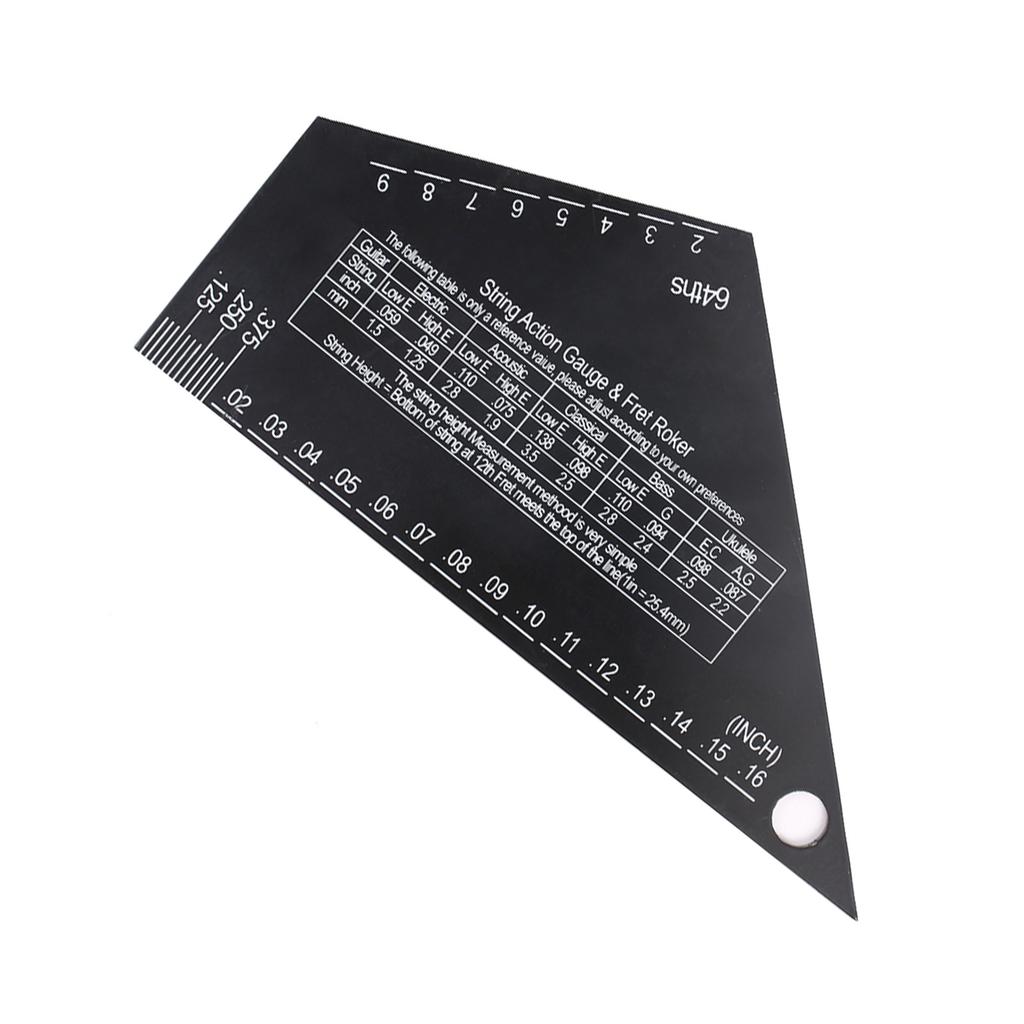 Guitar Measurement Tool String Action Ruler and Neck Relief Gauge Pick for Acoustic Electric Bass Guitar Setup