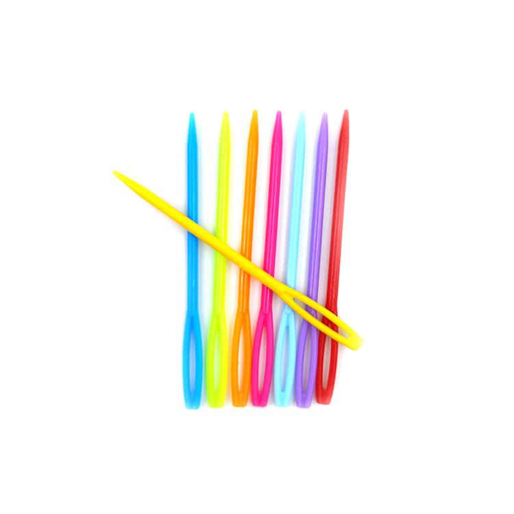 Hot Sale 200Pcs/Bag 15cm Colorful Plastic Knitting Needle Sewing Yarn Needles for Hand Knitting Yarn
