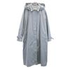 70s 80s Vintage Stainless Collar Coat 16 Gray Biggs Women Used