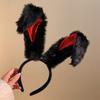 Bandas para el pelo de felpa con orejas de conejo largas para niñas, accesorios para la cabeza, diadema, accesorios para vestido, mujer, niña, cosplay, lolita, cosplay, accesorios para el pelo