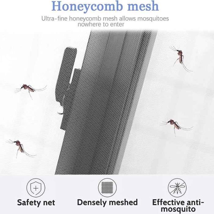 Moustiquaire - Non spécifié - 4 Pièces - 130 cm x 150 cm - Polyester - Blanc