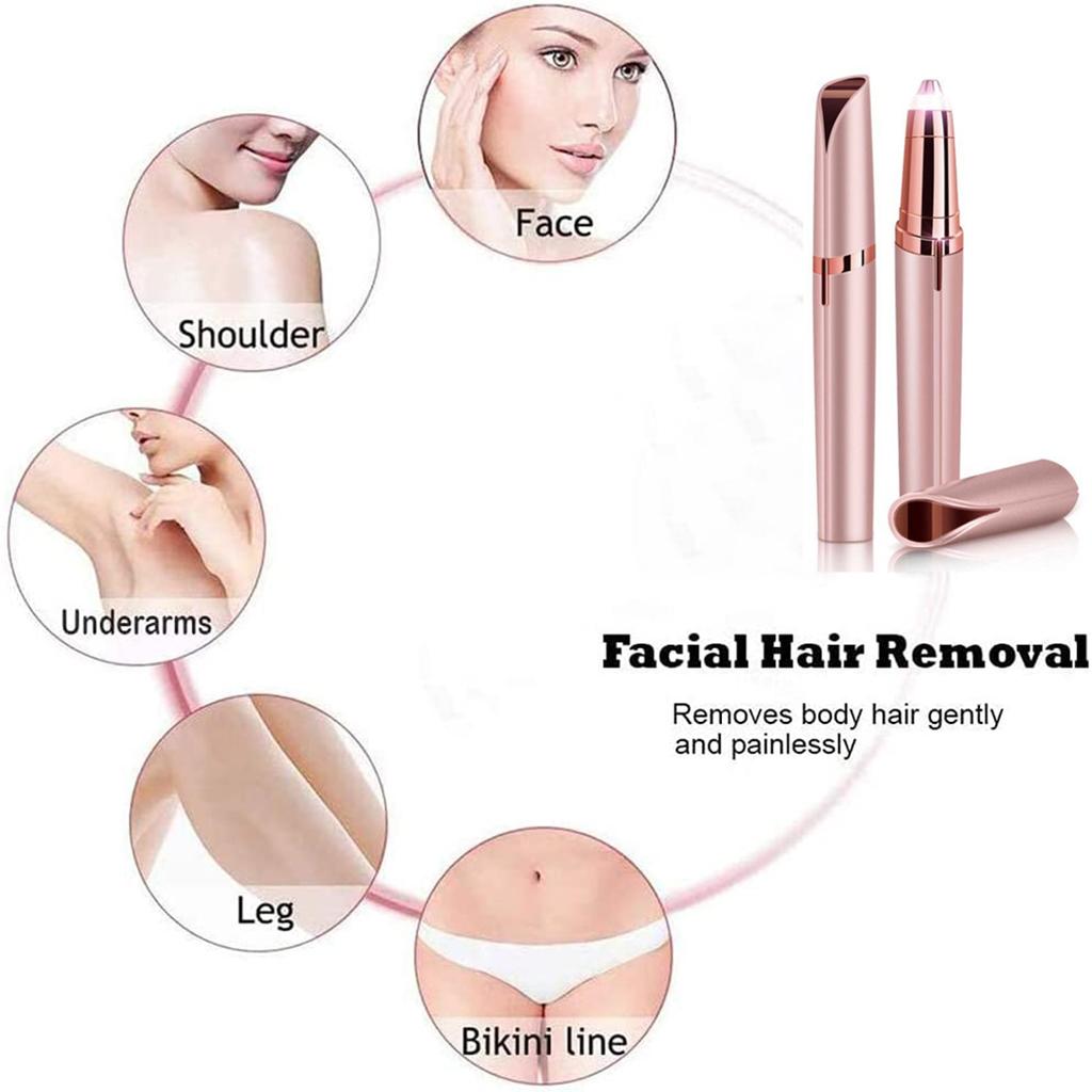 Electric Eyebrow Trimmer Multifunctional Hair Removal Device Mini Portable Shaver for Painless Facial Hair Removal