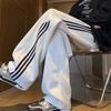 Men's Wide-Leg Striped Casual Pants - New Autumn/Winter 2025 Trend, Plus Velvet, Loose Fit