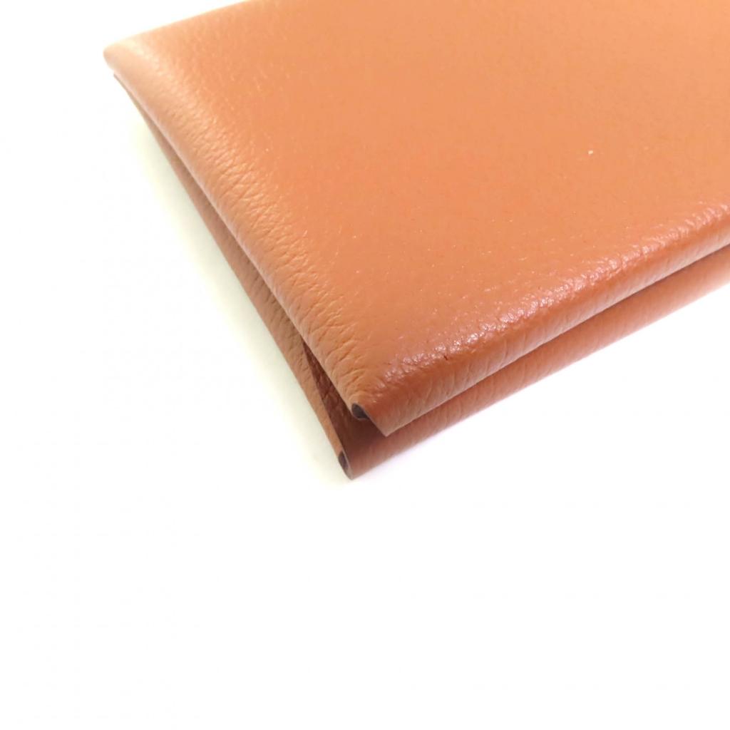 Pristine HERMES Coin case Calvi duo Evercolor Leather Women Used