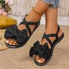 Fashion Women Anti-slip Trend Sandals 2025 New Summer Lightweight Sandals Fashion Beach Casual Slippers Outdoor Bow Tie Home Flat Shoes