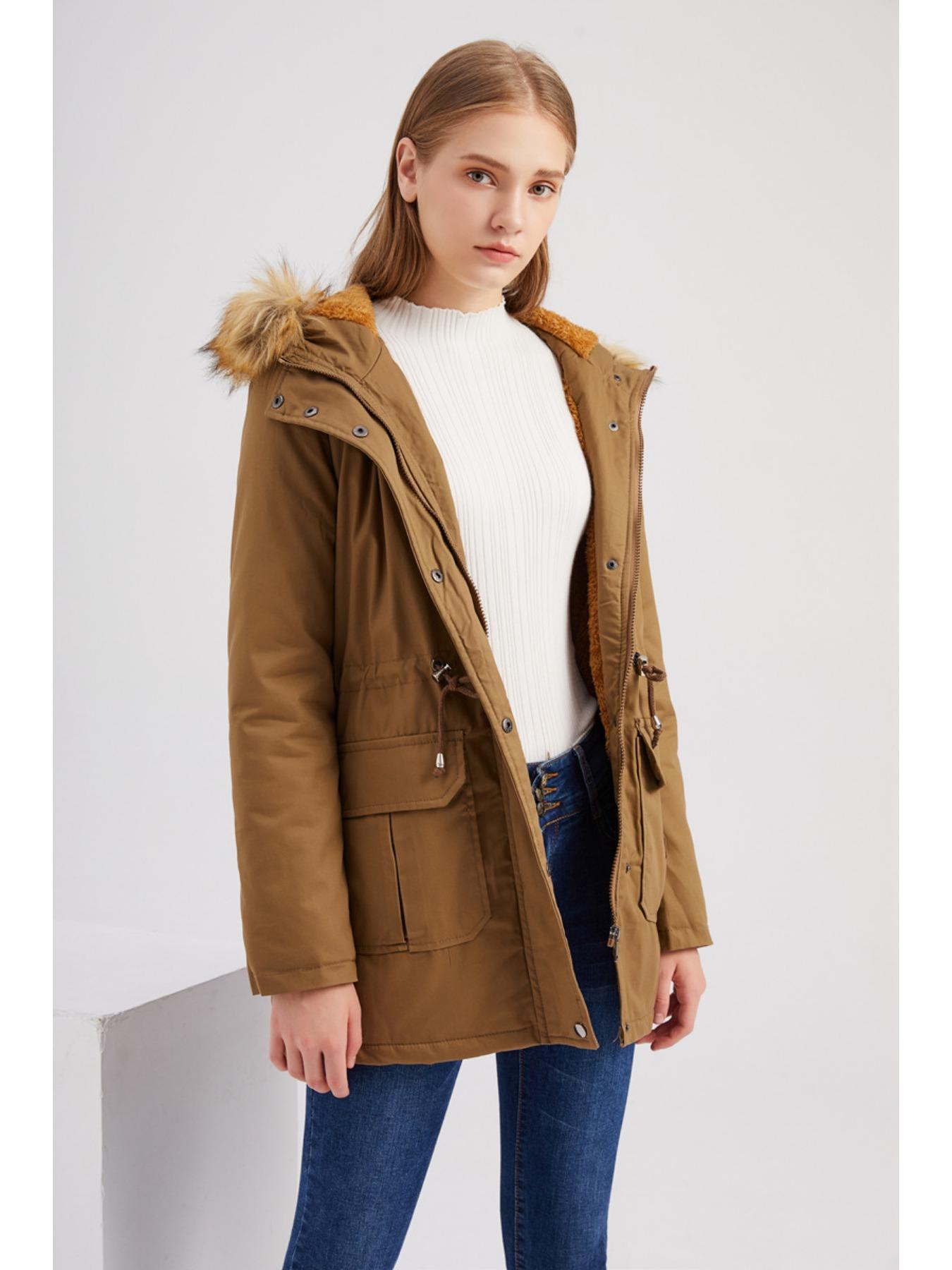 Пальто Parker с капюшоном и воротником — фото 6