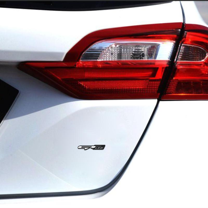 Alloy Metal GT LINE Logo Grille Emblem Rear Trunk Badge Sticker For Sorento Ceed Forte RIO Stonic K5 Sportage Venu Kona Santa Fe