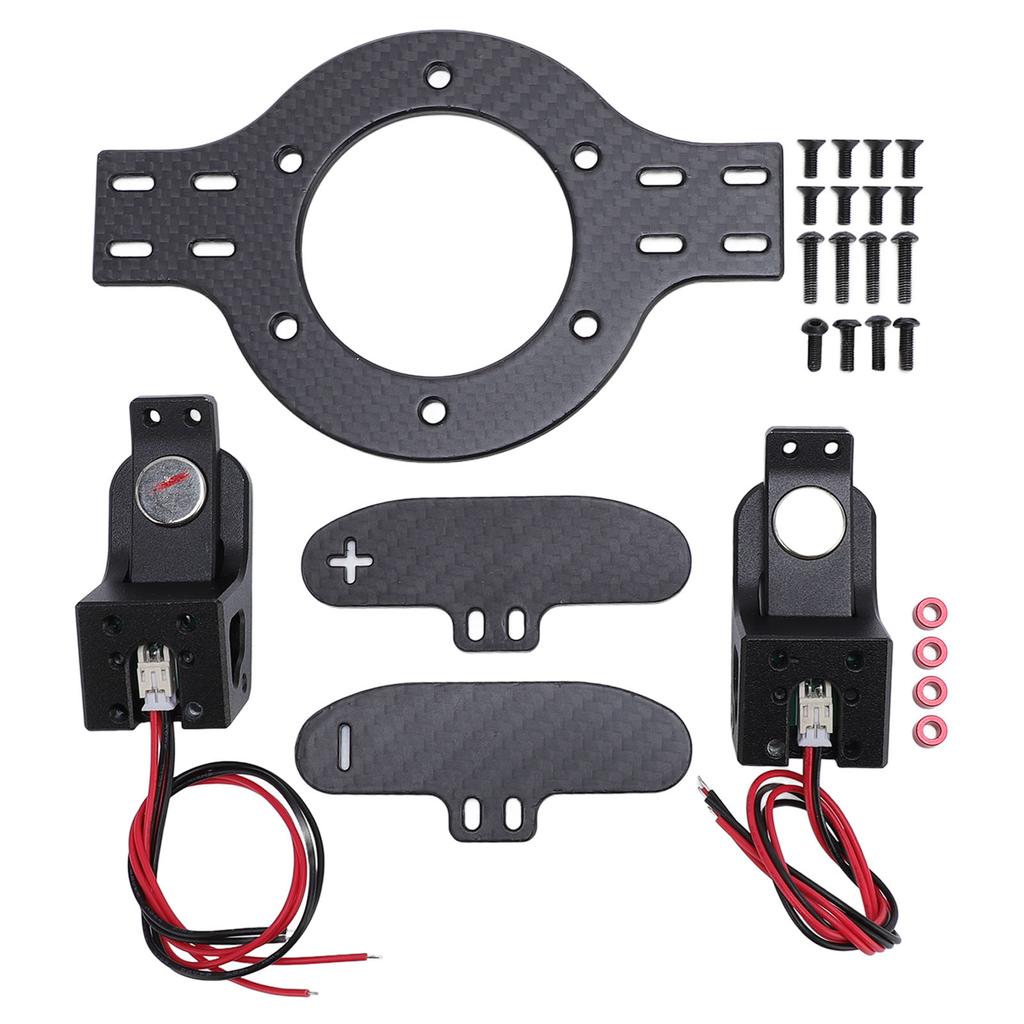 Carbon Fiber Aluminum Alloy Shift Paddles RC Game Simulation Steering Wheel Magnetic Paddles with 70mm Mount for 923