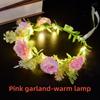 Nights Glow Color LED Flower Crown Multistyles Fairy Sparkling Headband  Wedding Baby Shower Decor