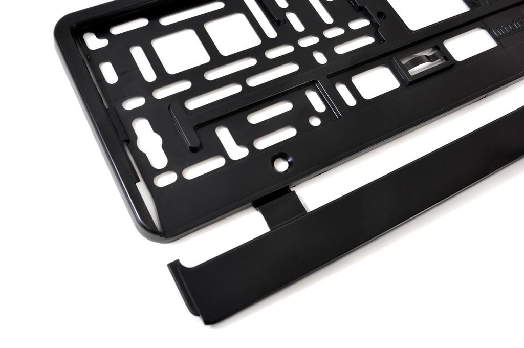 License plate frame black flexible AMIO-01162