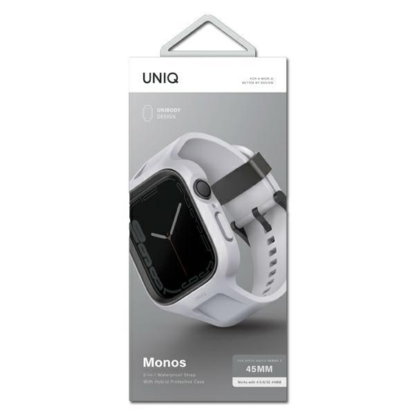 Uniq Monos 2In1 Apple Watch Strap+ Case Series 4/5/6/7/8/9/Se/Se2 44/45Mm. Grey/Chalk Grey