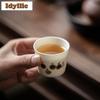 Hand Drawn Bamboo Persimmon Straight Tube Teacup Retro Tea Bowl Jug Tea-tasting Fragrance Cup Jianzhan Master Cups Cafes Craft