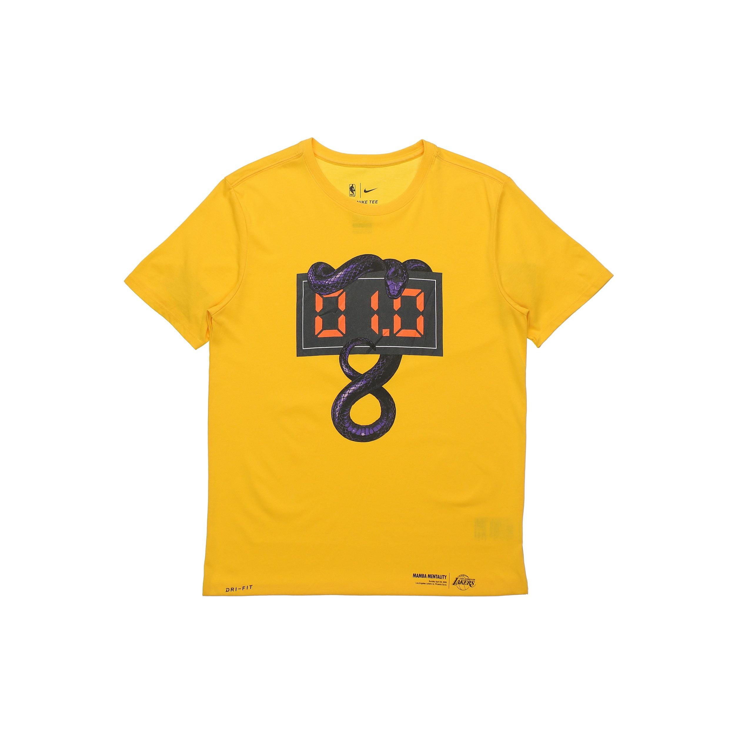Nike DRI-FIT Kobe Black Short Sleeve Yellow Men s CV0092-728 S