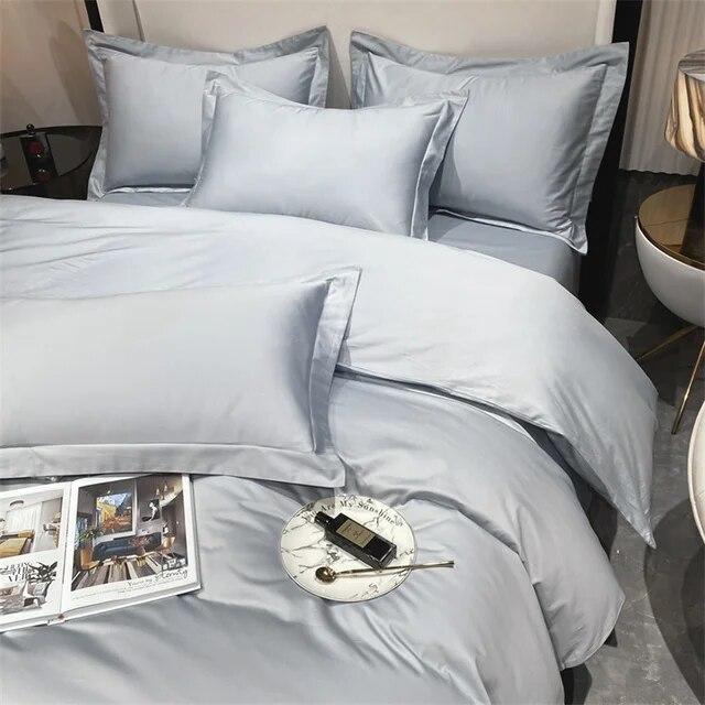 3-teiliges Set Luxus-Bettwäsche-Set aus 100 % ägyptischer Baumwolle, Bettbezug-Set für Einzel-, Doppel-, Queen-Size-Betten, weicher Bettbezug, Kissenbezug