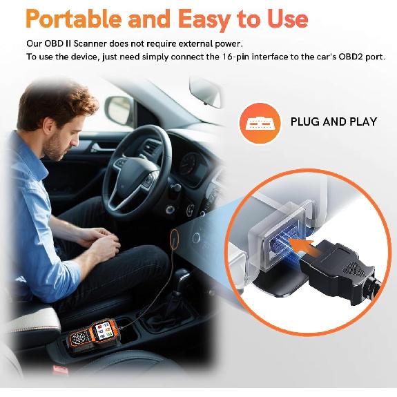 OBD2 Scanner Diagnostic Tool With DTC Solution Car Code Reader Reset Tool Check Engine Light Car CAN Diagnostic Scan Tool Read Clear Vehicle Fault