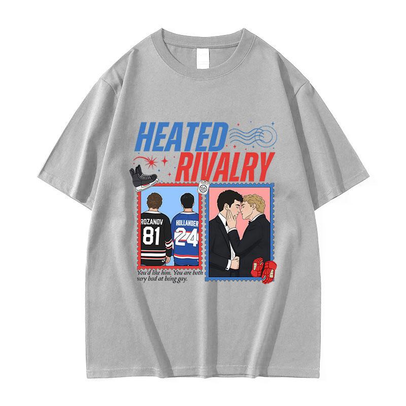 Heated Rivalry I Love You So Much It Sucks Graphic Tshirt Unisexs Summer Harajuku High Quality Oversized Cotton Tshirts Tops