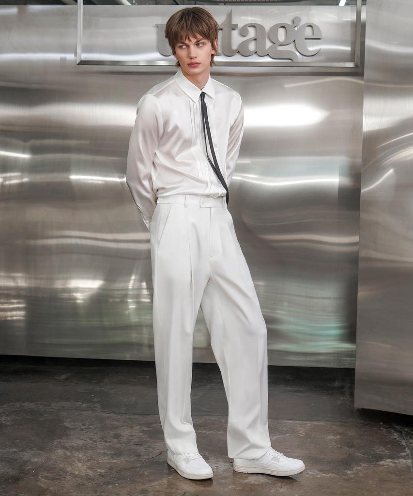 UNTAGE Wool Carrot Leg Trousers[White(Unisex)]_Utp-Fp51