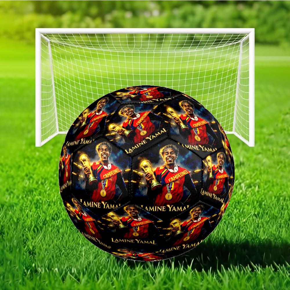 Barcelona Spirit 2019 Soccer Ball Size 5 Soccer Ball, Machine-stitched, Soft and Comfortable, Suitable for Training and Matches Fan Gift
