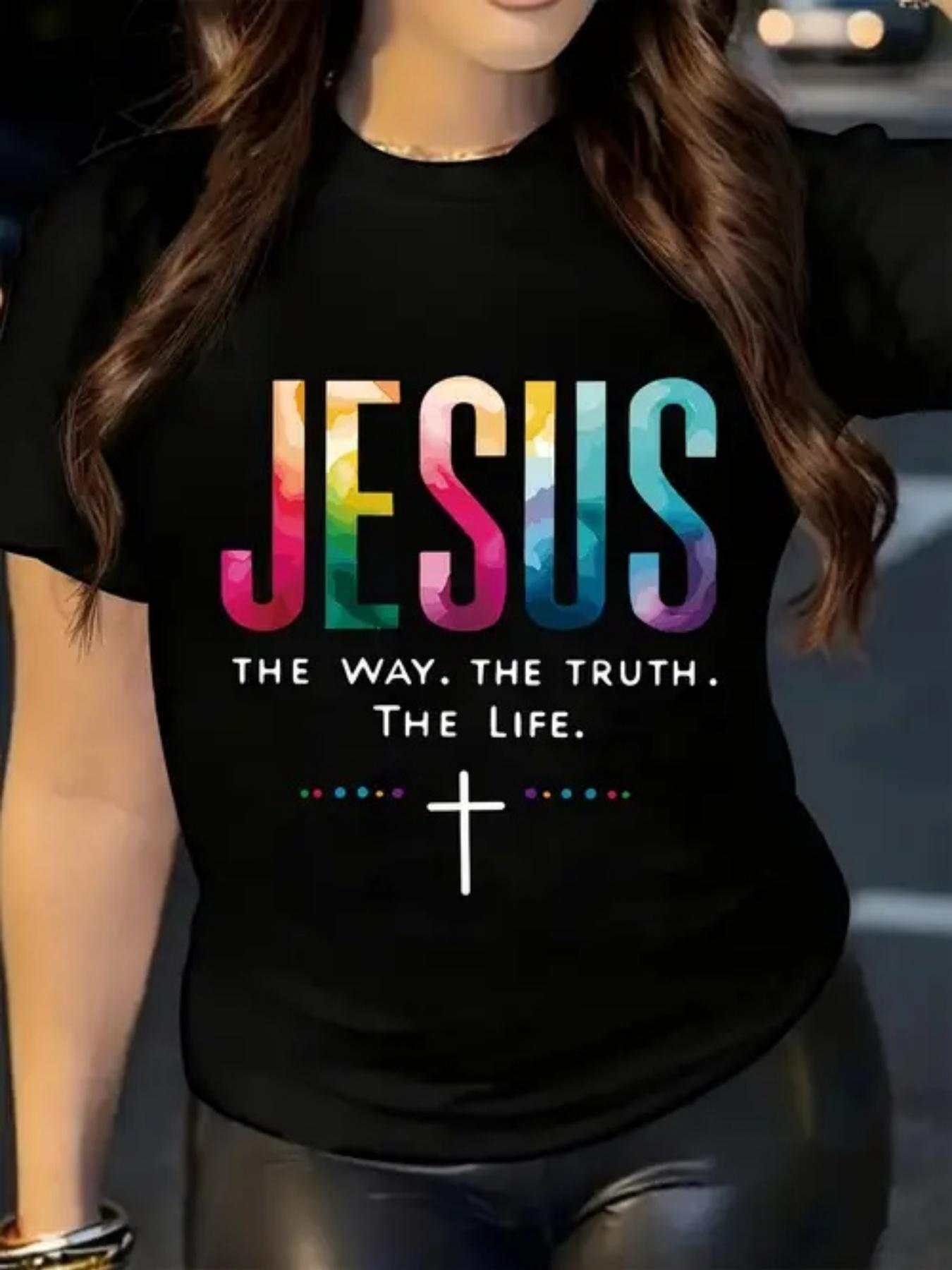 Jesus The Way The Truth The Life Graphic T-shirt L