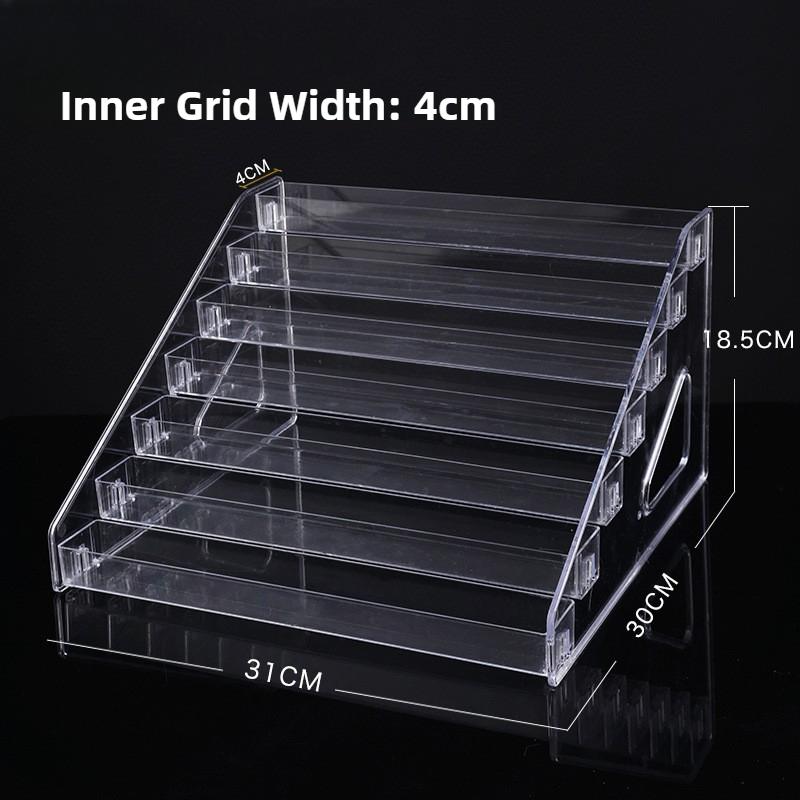 Display Rack Transparent Doll Storage Shelf Plastic Makeup Organizer Racks Desk Photo Card Anime Badge Shelves Table Accessories